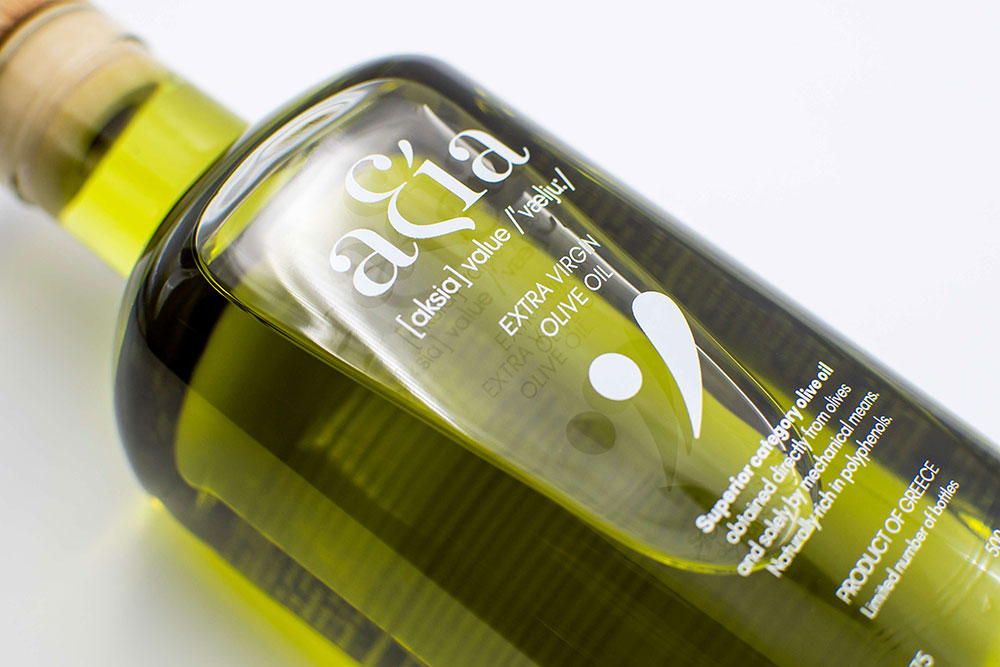 bottle diagonal left front virgin olive oil axia